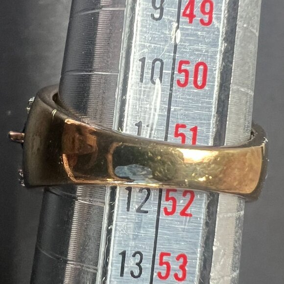 Ross Simons Ring Lab-Created Blue Sapphire Vermeil Gold Over 925 Silver Sz 5.75 - Picture 6 of 7